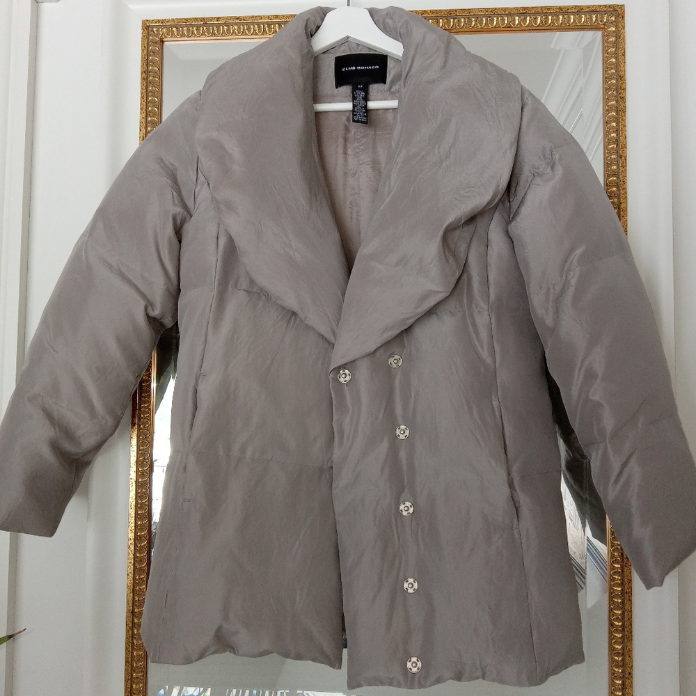 Vintage Club Monaco Silk /Down Puffer Jacket